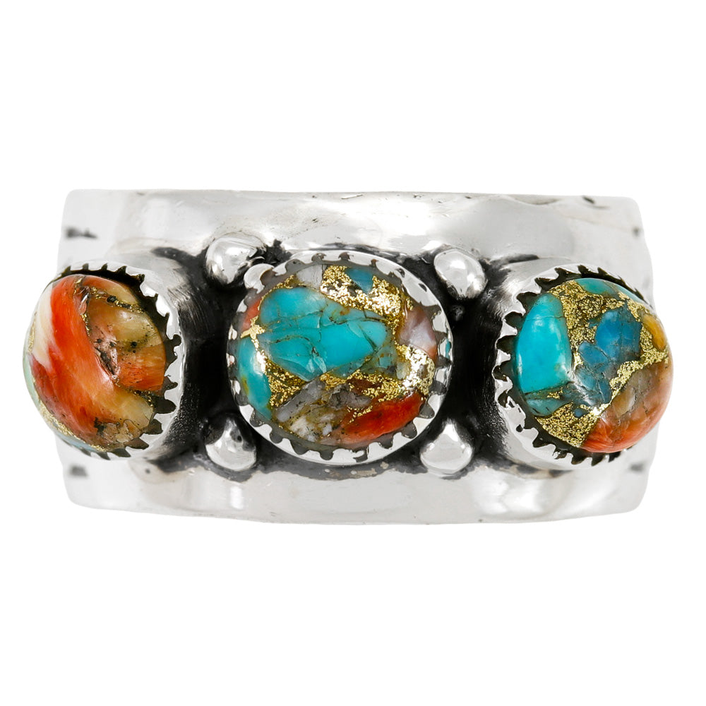 Spiny Turquoise Ring Sterling Silver R2681-C89