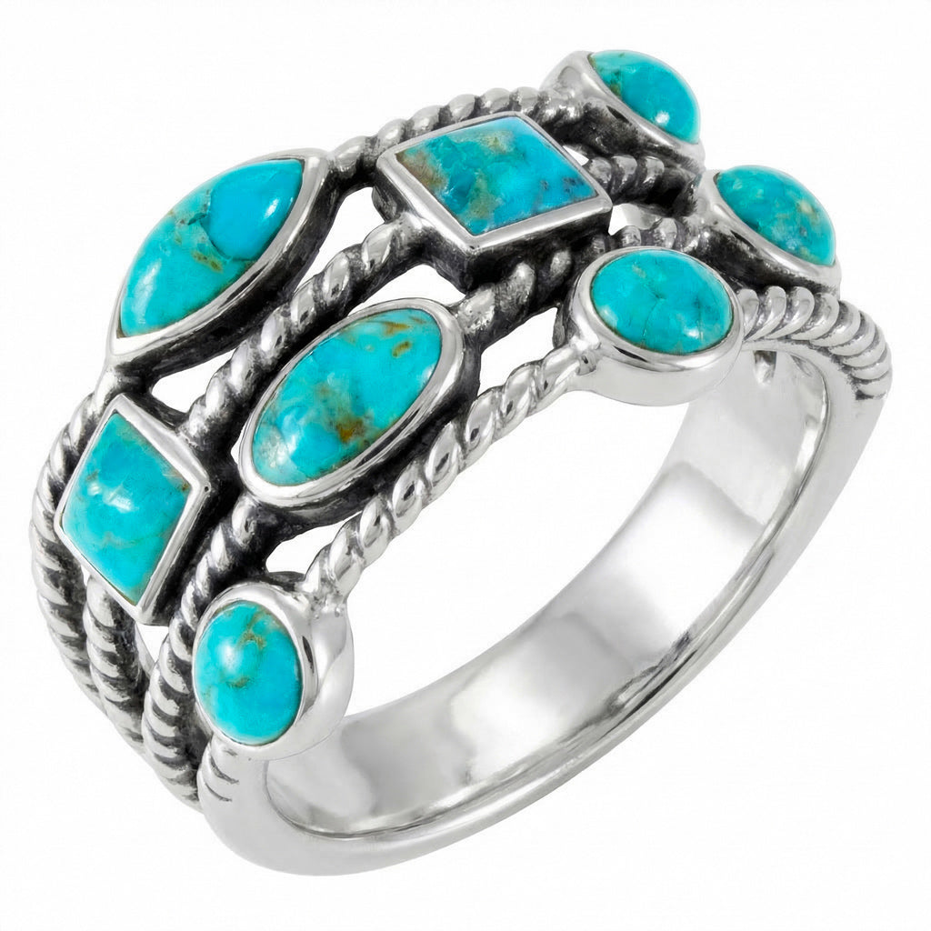 Turquoise Ring Sterling Silver R2683-C75