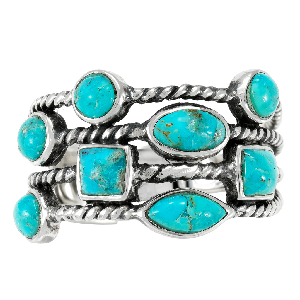 FINAL CLEARANCE - Turquoise Ring SilveryCopper™ R2683-SB-C75