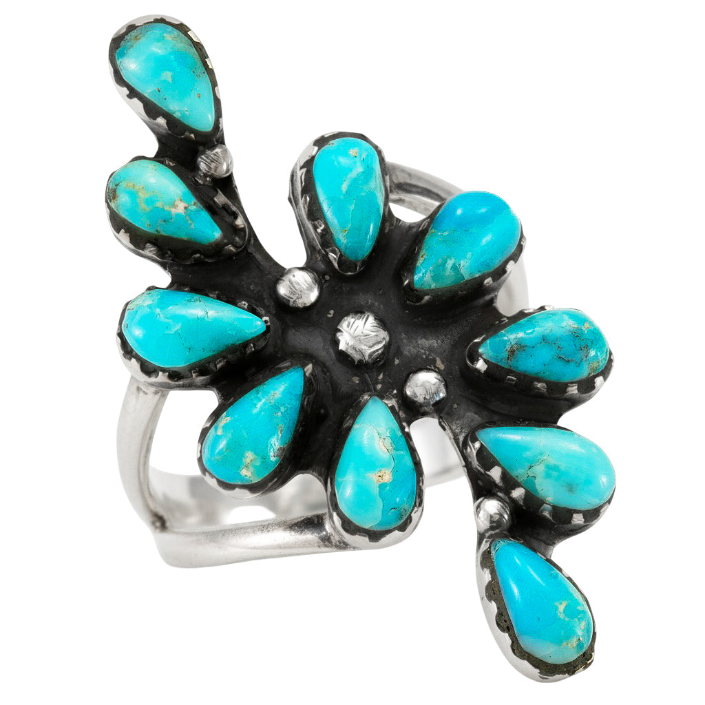 Turquoise Ring SilverBronzé R2688-SB-C75