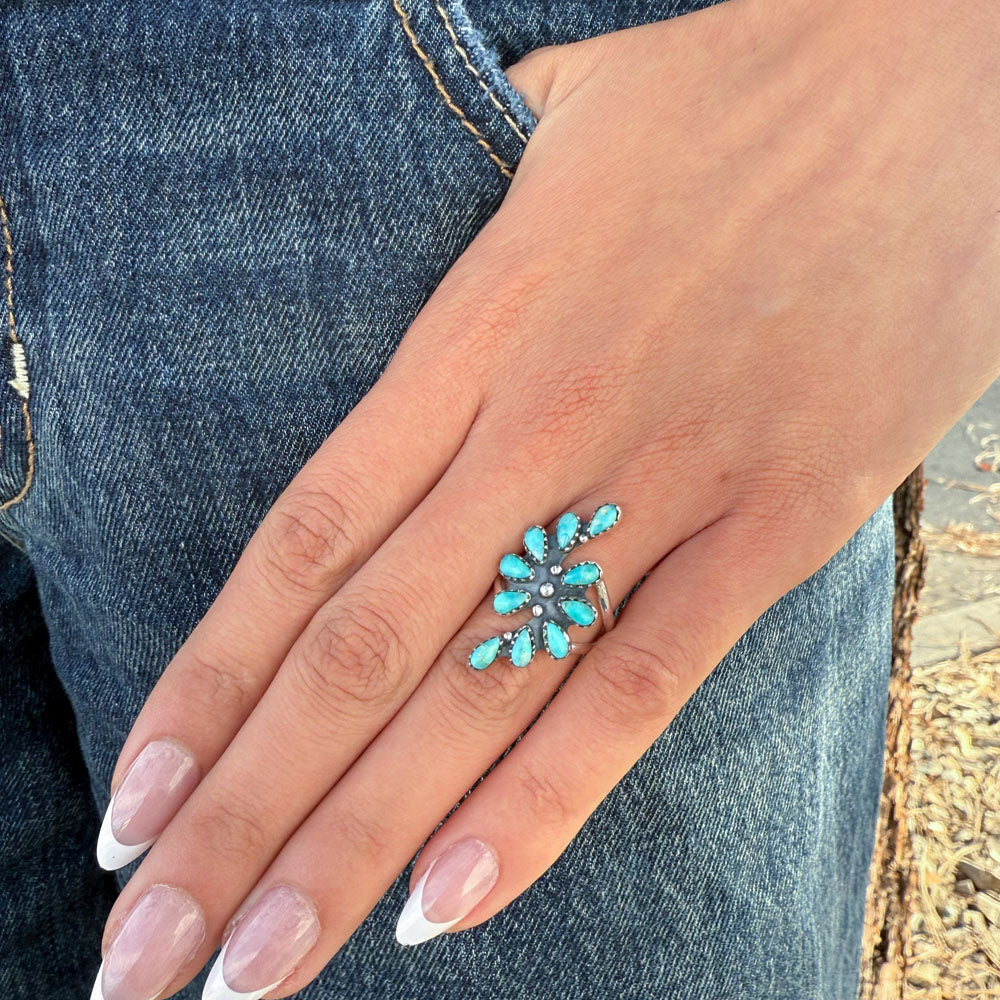 Turquoise Ring Sterling Silver R2688-C75