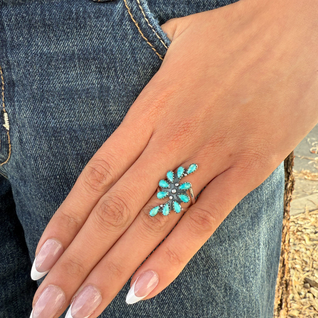 FINAL CLEARANCE - Turquoise Ring SilveryCopper™ R2688-SB-C75