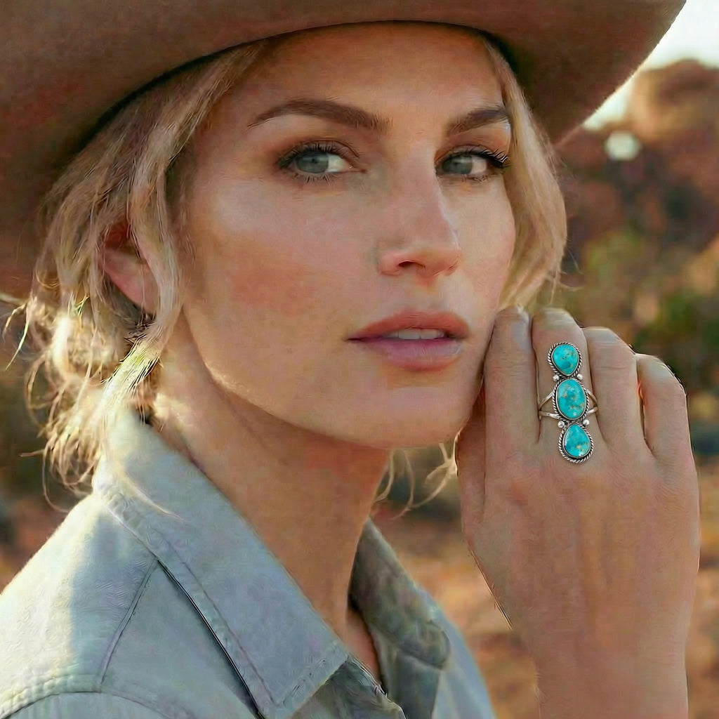 Turquoise Ring Sterling Silver R2689-C75