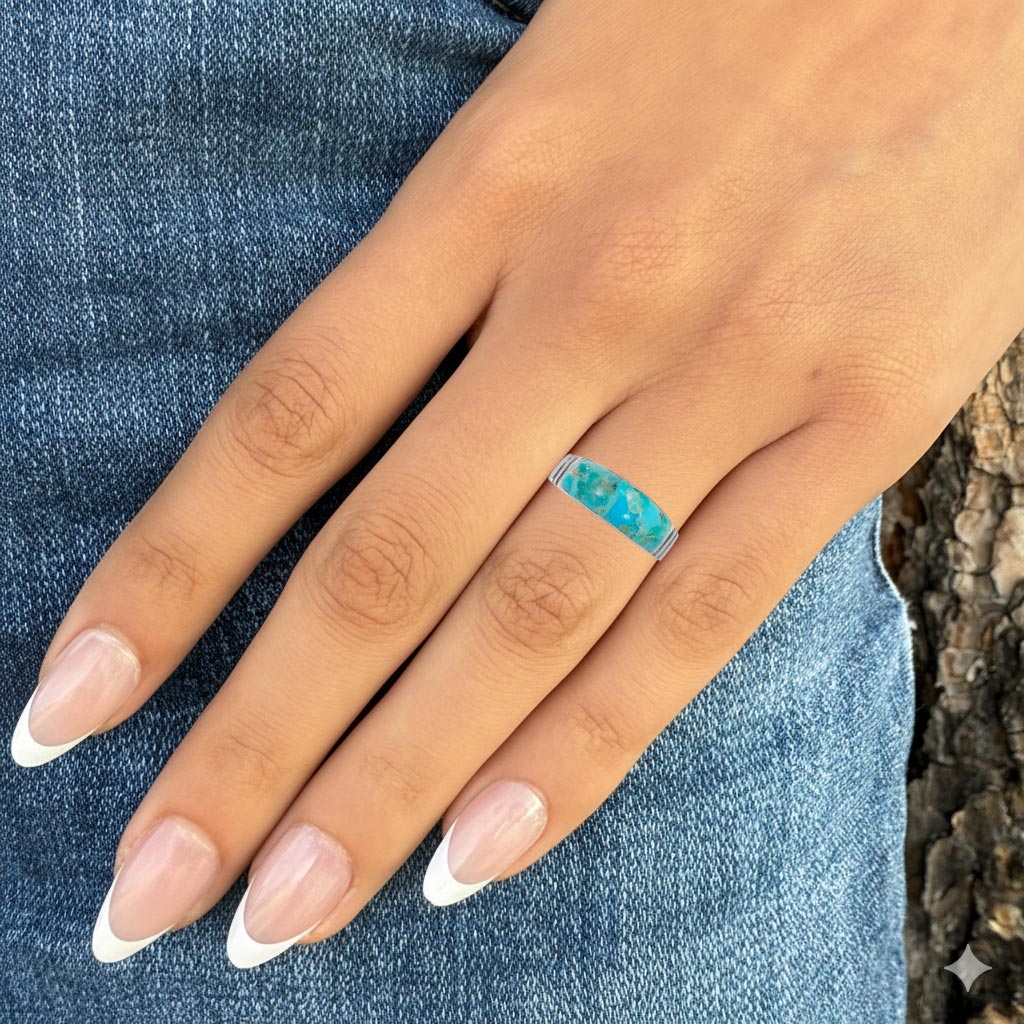 Turquoise Ring Sterling Silver R2695-C75