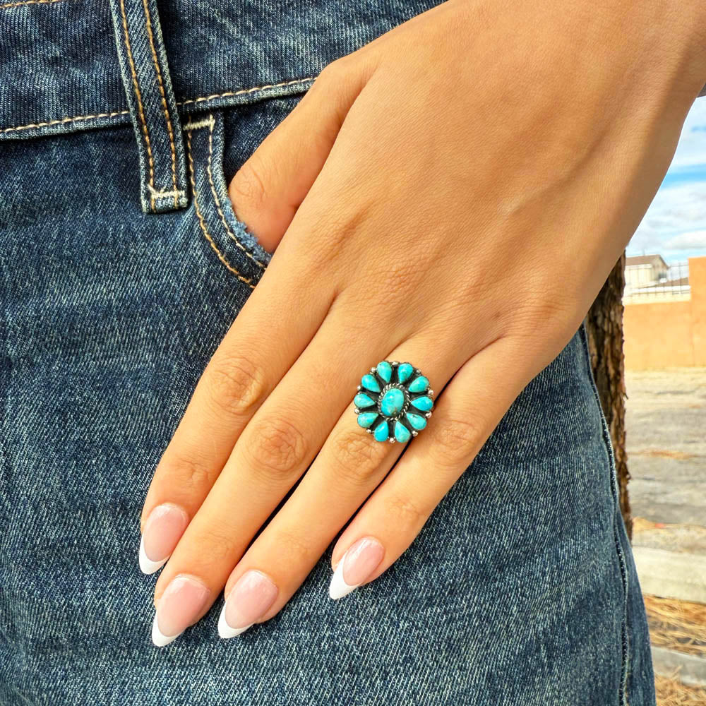 Turquoise Ring Sterling Silver R2697-C75