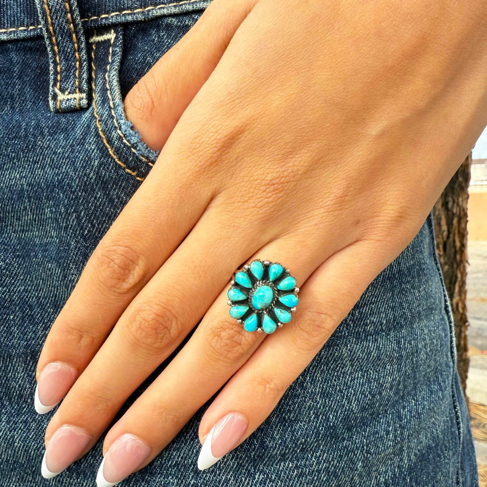 Turquoise Ring Sterling Silver R2697-C75