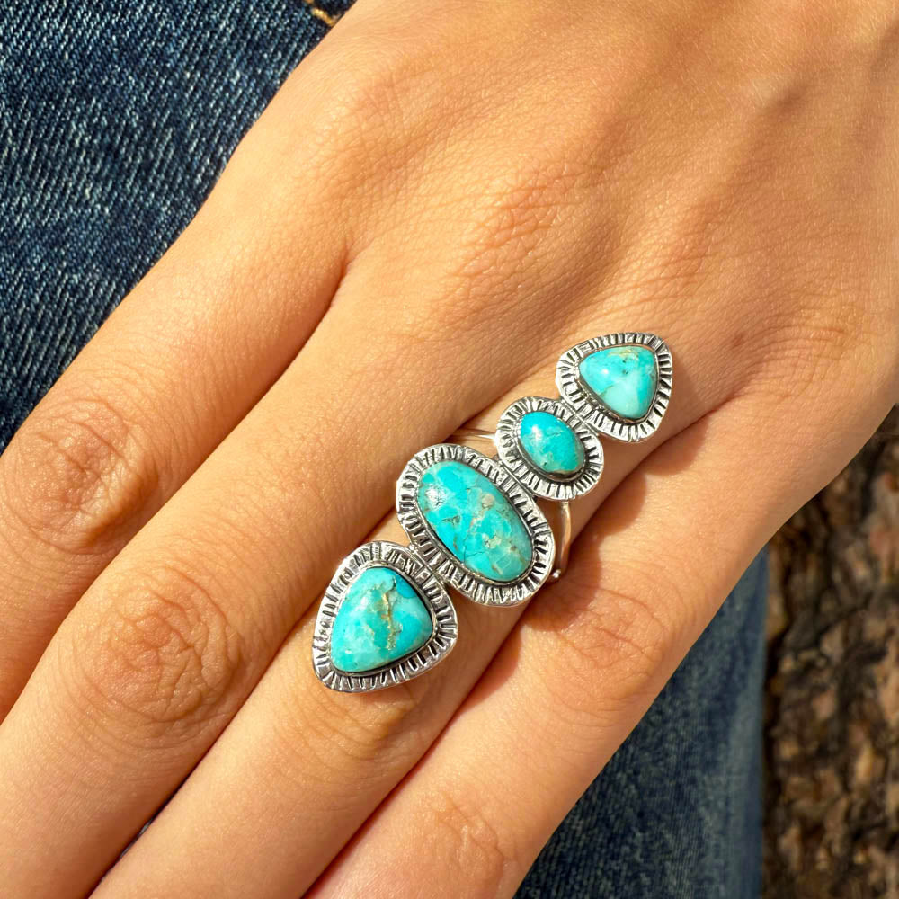 Turquoise Ring Sterling Silver R2698-C75