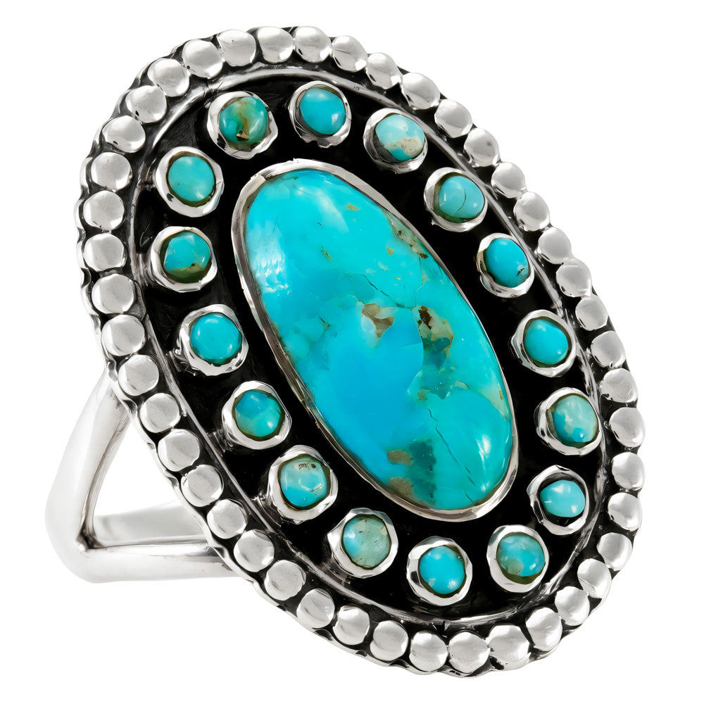 Turquoise Ring Sterling Silver R2699-C75