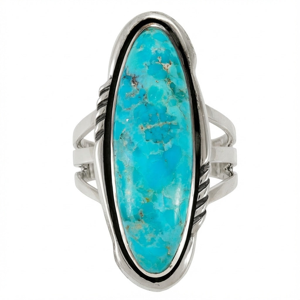 FINAL CLEARANCE - Turquoise Ring SilveryCopper™ R2696-SB-C75