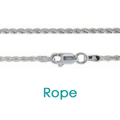 Sterling Silver Chain Box, Snake, & Rope. Lengths 16