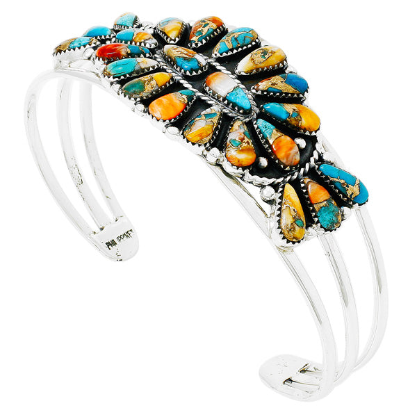 Spiny Turquoise Bracelet Sterling Silver B5524-C89